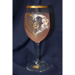 Výročný pohár na 20. narodeniny na VÍNO - ružový 450 ml