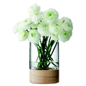 LSA Lotta sklenená váza s jaseňom 18cm, Handmade