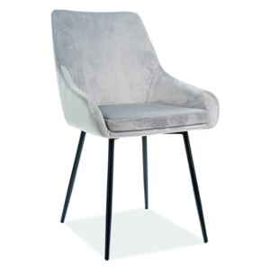 ArtSG Jedálenská stolička Albi Velvet svetlo-sivá