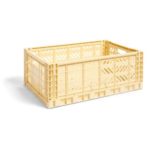 HAY Úložný box Crate L, light yellow