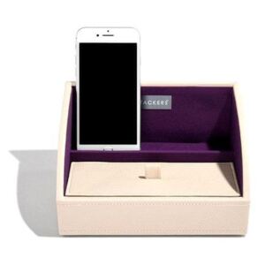 WEBHIDDENBRAND Šperkovnica Stacker, Krémová/purpurová | Jewellery Box Layers Mini