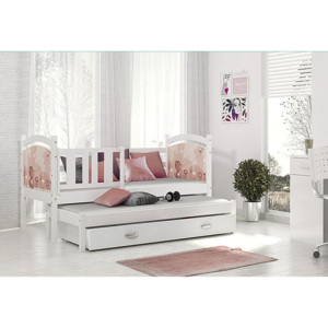 Detská posteľ DOBBY P2 color s obojstrannou potlačou + matrac + rošt ZADARMO, 184x80 cm, biela/vzor 10