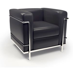 KRESLO LE CORBUSIER LC2 BLACK