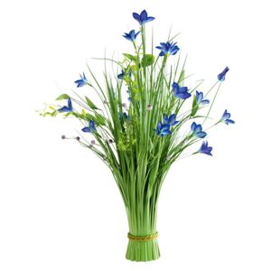 Okrasná tráva zväzok modré kvety 70 cm
