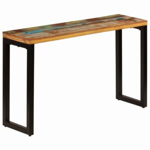 Príručný stolík z recyklovaného dreva a ocele 120x35x76 cm