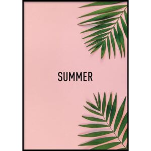 Nástenný plagát v ráme PINK/SUMMER, 50 x 70 cm