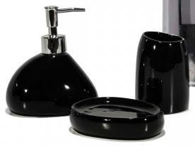 AB LINE 706189GL Kúpeľňový set 3 kusy čierny, keramika