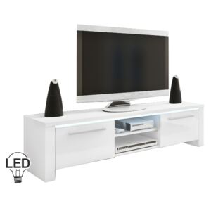 TV stolík/skrinka Helix (biela + lesk biely). Vlastná spoľahlivá doprava až k Vám domov