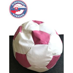 Futbalová lopta malá - sedací vak ružovo biela