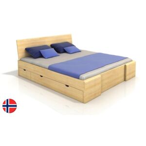 Manželská posteľ 180 cm Naturlig Blomst High Drawers (borovica) (s roštom). Vlastná spoľahlivá doprava až k Vám domov
