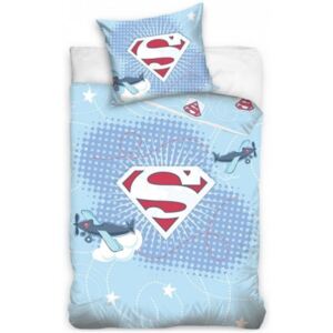 Detexpol · Obliečky do detskej postieľky Little Superman - 100% bavlna - 40 x 60 cm + 100 x 135 cm - Certifikát Oeko Tex Standard 100