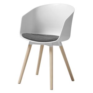 Dizajnová stolička Almanzo, biela / antracitová