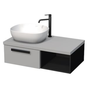 Kúpeľňová skrinka pod umývadlo Naturel Art Deco 90x50 cm šedá touch ARTDECO90STLBU