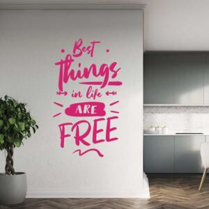 GLIX Best things - nálepka na stenu Růžová 40x20 cm