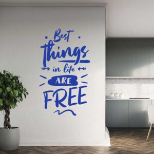 GLIX Best things - nálepka na stenu Modrá 40x20 cm