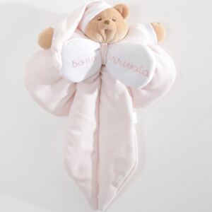 Nanán dekoračná mašľa s medvedíkom Puccio 48x32cm ružová