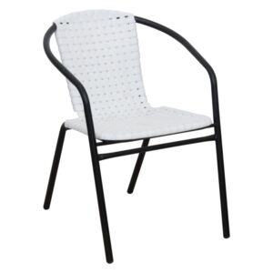 Záhradná stolička Bergola (biela + čierna). Vlastná spoľahlivá doprava až k Vám domov