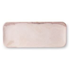 Luxusný ružový mramorový podnos Marble pink - 30*12*1,5cm