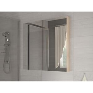 Kúpelňová skrinka na stenu Della 80 dub sonoma svetlý + zrkadlo. Vlastná spoľahlivá doprava až k Vám domov