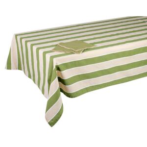 PAMUKKALE Green stripes obrus 140x180 cm