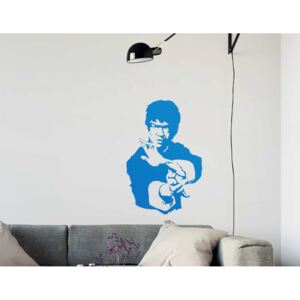 GLIX Bruce Lee - samolepka na zeď Ľadovo modrá 60 x 90 cm