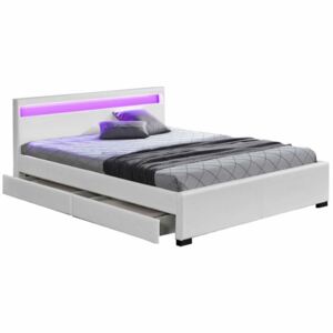 Manželská posteľ 160 cm Miss (s roštom, osvetlením a úl. priestorom). Vlastná spoľahlivá doprava až k Vám domov