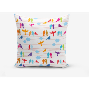 Obliečka na vankúš s prímesou bavlny Minimalist Cushion Covers Colorful Bird, 45 × 45 cm