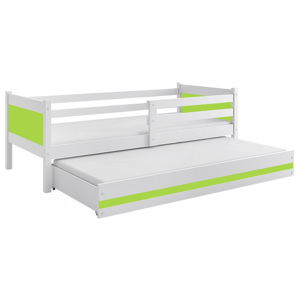 Detská posteľ BALI 2 + matrac + rošt ZADARMO, 190x80 cm, biela, zelená