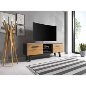 TV stolík/skrinka Nord (cierna matna + craft zlaty). Vlastná spoľahlivá doprava až k Vám domov