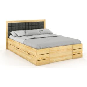 Manželská posteľ 200 cm Naturlig Storhamar High Drawers (borovica) (s roštom). Akcia -33%. Vlastná spoľahlivá doprava až k Vám domov