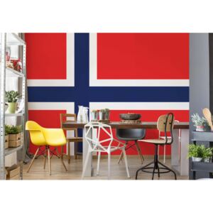 GLIX Fototapeta - Flag Norway Vliesová tapeta - 312x219 cm