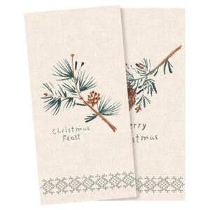 Vianočné papierové obrúsky Pine Cones - 16 ks