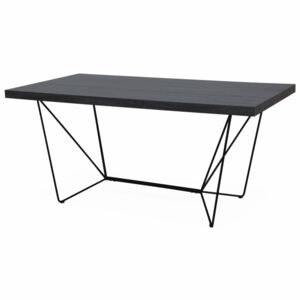 TEMPO KONDELA Palmer jedálenský stôl sivá / čierna