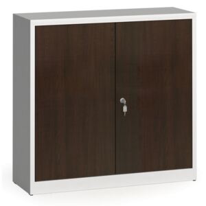Alfa 3 Zváraná skriňa s lamino dverami, 1150 x 1200 x 400 mm, RAL 7035/wenge