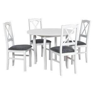 Okrúhly stôl so 4 stoličkami - AL55, Morenie: sonoma, Poťahové látky: 23x - Kronos 19