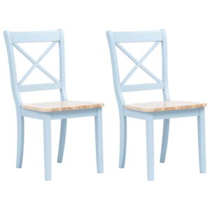Jedálenské stoličky 2 ks, sivé a svetlé drevo, kaučukový masív
