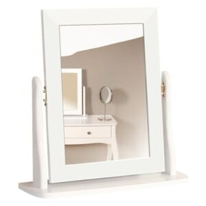 Biele kozmetické zrkadlo k toaletnému stolíku Steens Baroque