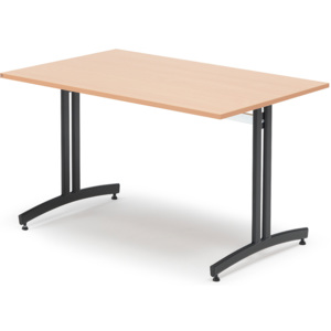 Jedálenský stôl Sanna, 1200x800 mm, buk / čierna