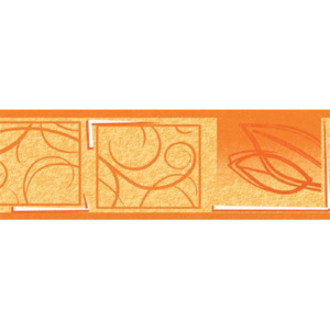 Samolepící bordura natural oranžová 569023, rozmer 5 m x 6,9 cm, IMPOL TRADE