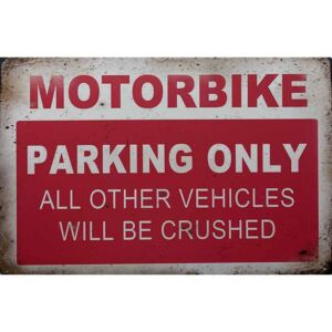 Retro Cedule Ceduľa Motorbike - Parking Only