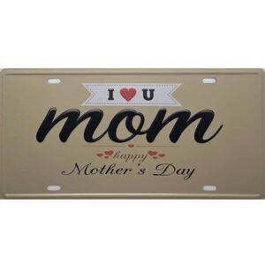 Retro Cedule Ceduľa I Love mom - Mothers Day