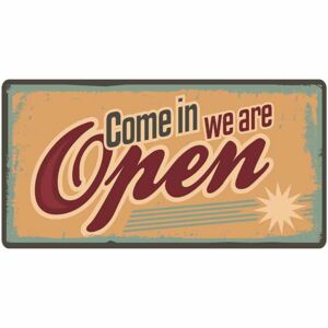 Retro Cedule Ceduľa značka Come in we are open