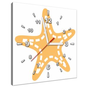 Tlačený obraz s hodinami Žltá hviezdica ZP4047A_1AI