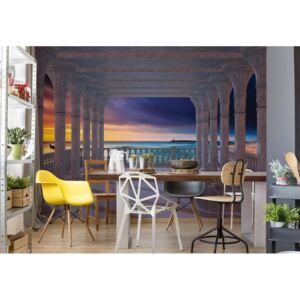 Fototapeta GLIX - Beach Sunset 3D View + lepidlo ZADARMO Papírová tapeta - 254x184 cm