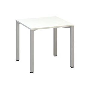 Kancelársky stôl Alfa 200, 80 x 80 x 74,2 cm, rovné vyhotovenie, dezén biely, RAL9022