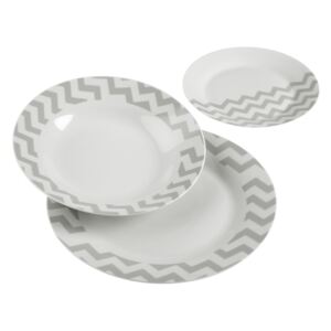 18-dielny set tanierov z porcelánu Versa Geometrico