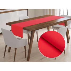 Dekoračný behúň na stôl Leona LN-106 Jahodovo červený žíhaný 20x120 cm