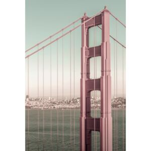 SAN FRANCISCO Golden Gate Bridge | urban vintage style, (85 x 128 cm)