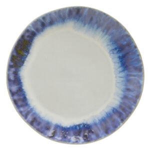 Modrobiely kameninový tanier Costa Nova Brisa, ⌀ 20 cm