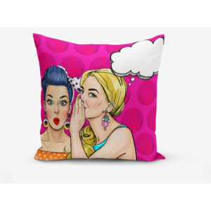 Obliečka na vankúš s prímesou bavlny Minimalist Cushion Covers Pink Pop Art, 45 × 45 cm